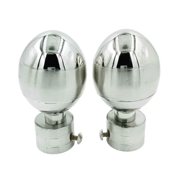 Stainless Steel Oval Curtain Bracket With CP Support (Pack of 1 Pair)