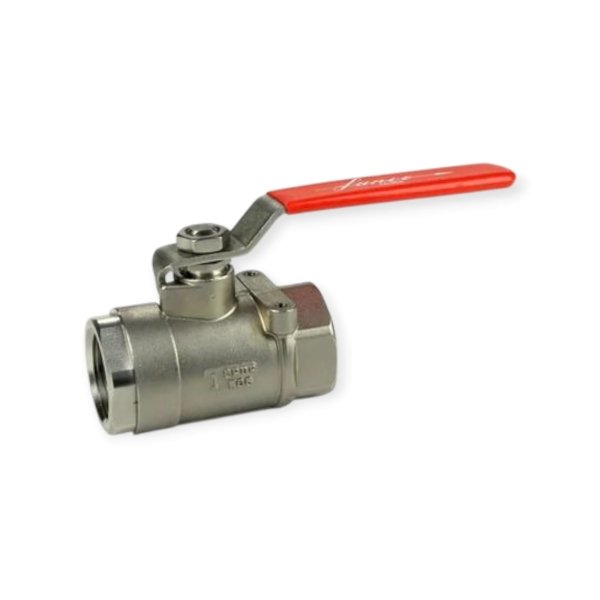S S BSP Thread Single Pcs Ball Valve Screwed End,304 (Pack of 1Pcs)