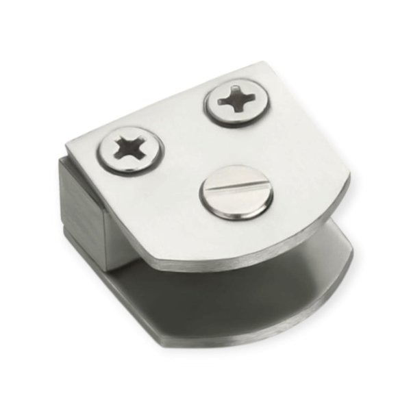 Stainless Steel Glass D Brackets 304 Grade, 1x1 Inch (Pack of 10 Pcs)