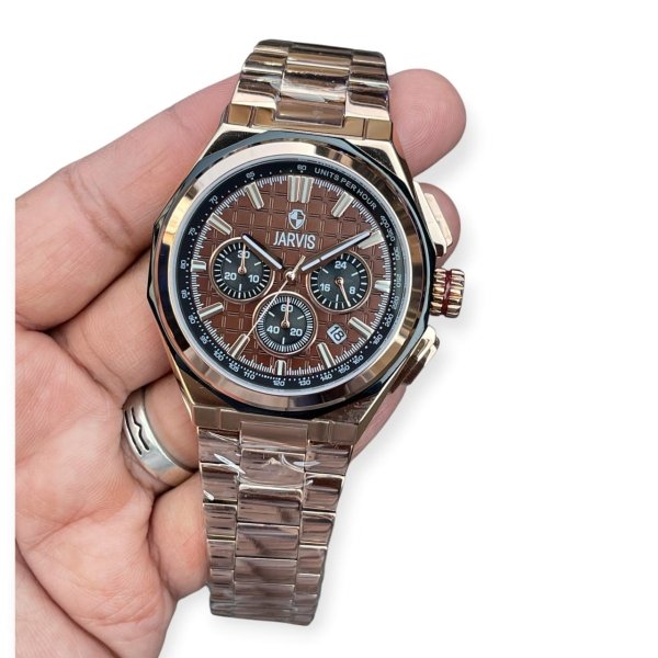 JARVIS Regal Bronze Chronograph Rich Bronze-Toned Dial Watch