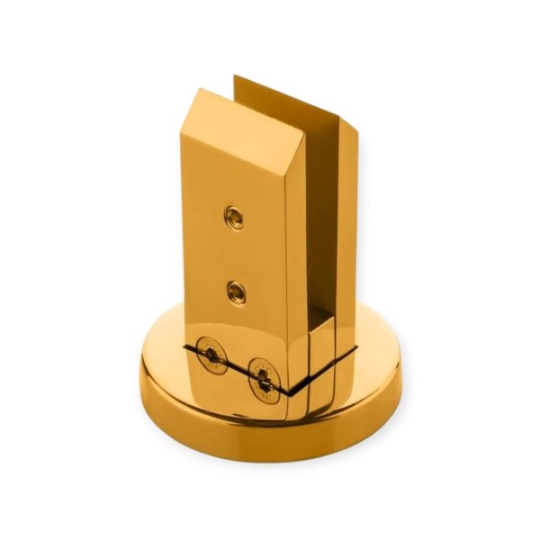 Stainless Steel Glass Brackets/ Spigots 304 Grade Gold Finish (Pack of 2 Pcs)