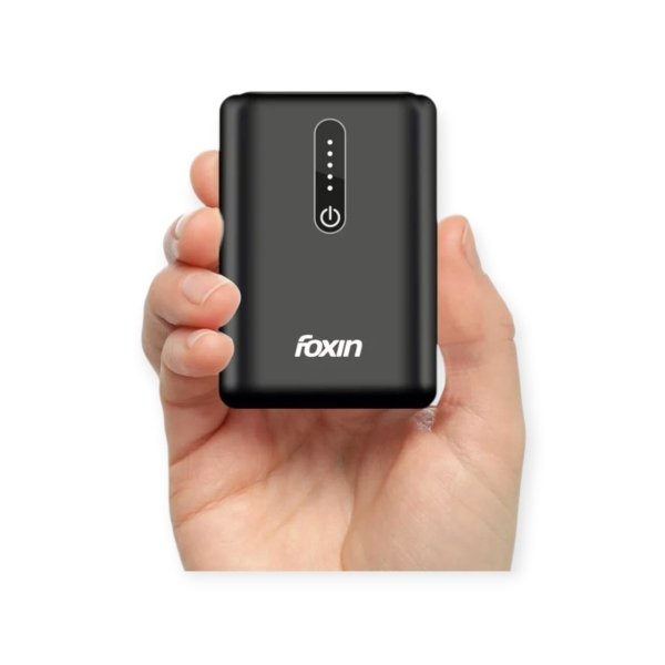 Foxin Fist Power Bank 10000mAh | 22.5W Fast Charging| Palm-Size, Black