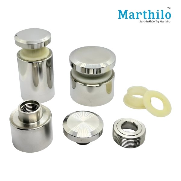 S S Glass Standoff/Point Fitting/Glass Stud-38MM, 304 Grade Mirror Finish