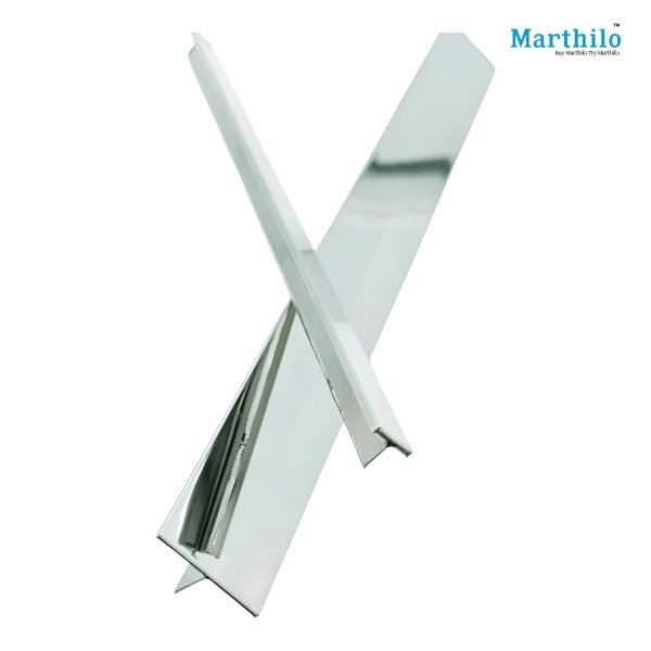 Stainless Steel 6mm T Patti Profile (Silver) Mirror 10 feet Length- 304 Grade