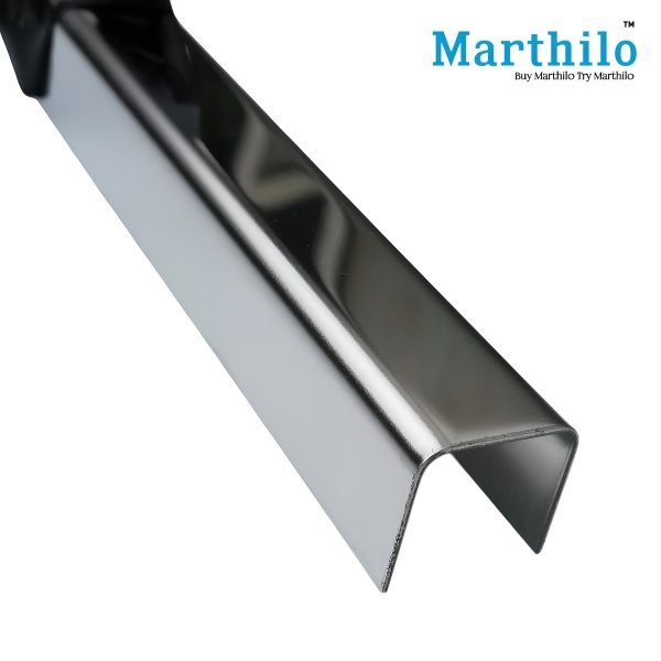 SS304-U Channel Profile Mirror Finish-1.2mm Thickness, Height/Legs-25mm,Glass-8mm To 15mm